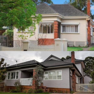 Before and After house.